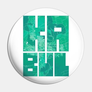 Kabul, Afghanistan City Map Typography - Watercolor Pin