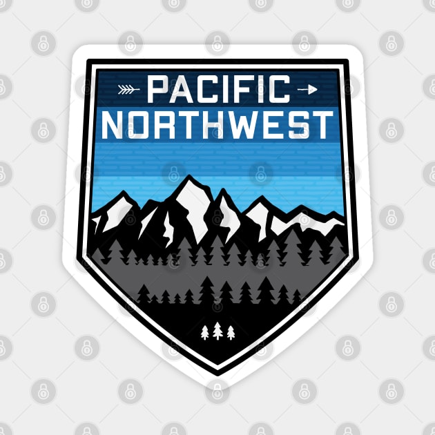 PNW Badge Magnet by happysquatch