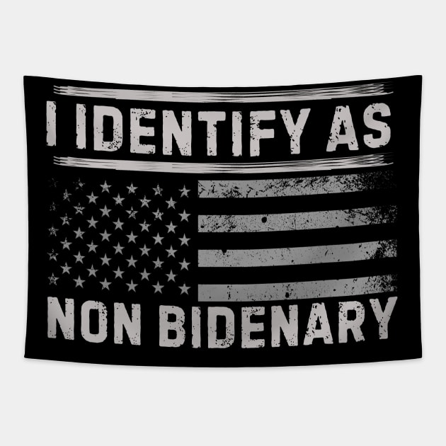 I identify as non Bidenary (v2) Tapestry by TreSiameseTee