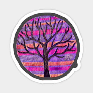 Tree in Pink Wash Magnet