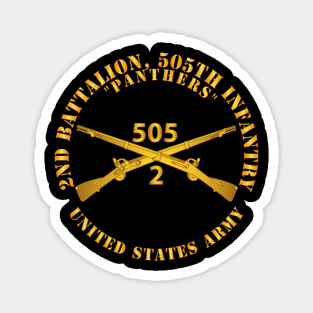 2nd Bn, 505th Infantry Regiment - PANTHERS - Branch X 300 Magnet