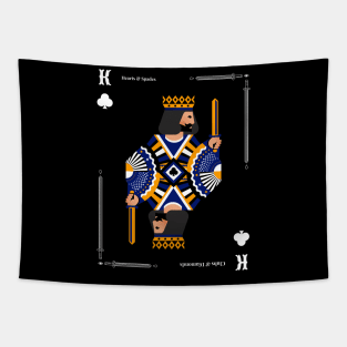 King of Clubs - Poker Card Design Tapestry