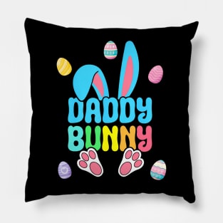 Daddy Bunny Ears Easter Cool Family Dad Happy Father Papa Pillow