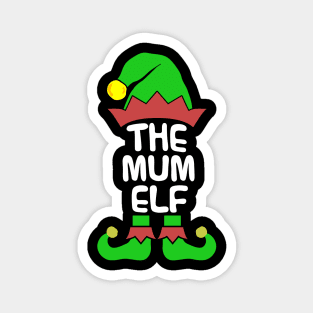 Mum Elf Matching Family Group Christmas Party Pajama Magnet