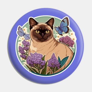 Burmese cat Pin