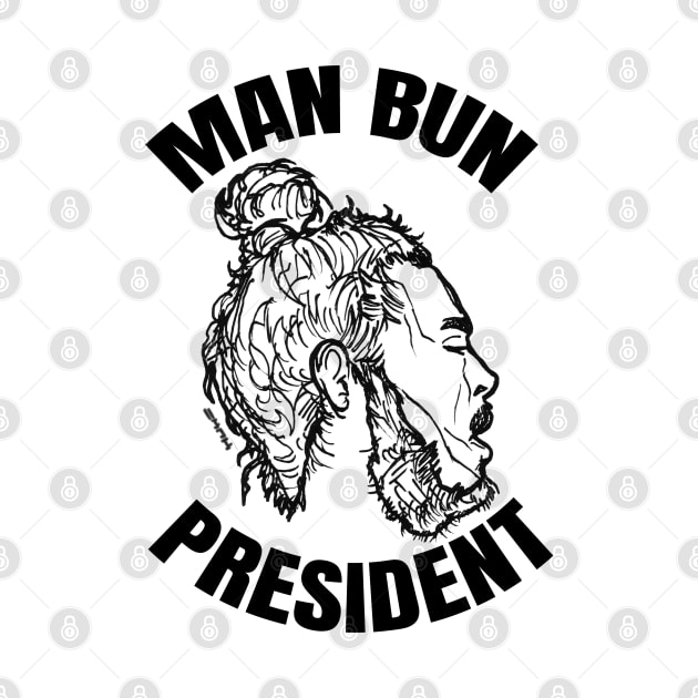 Man Bun President by sketchnkustom