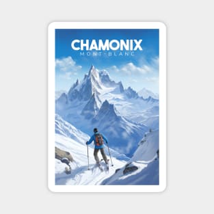 Affiche Chamonix - France - Mont-blanc illustration Magnet