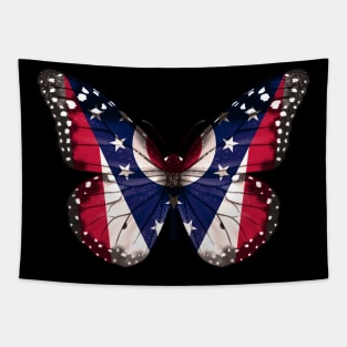 Ohio Flag Butterfly - Gift for Ohioan From Ohio OH Tapestry