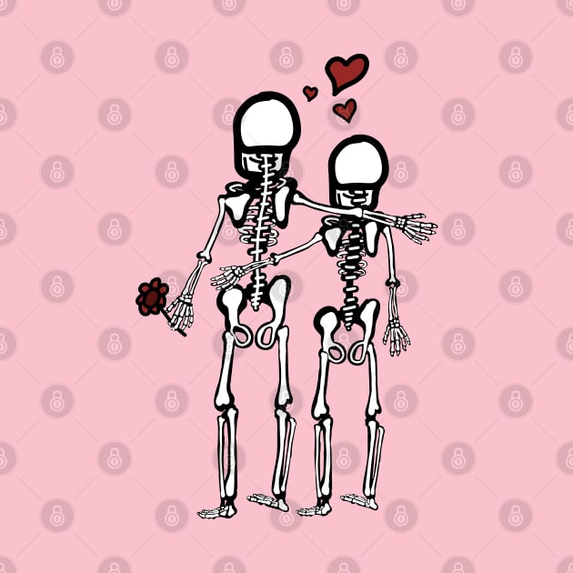 Skeleton Love by rattraptees
