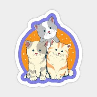 Cute Cat Family Magnet