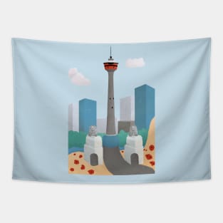 Calgary Tower and Lions Gate Bridge Tapestry