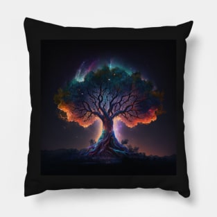 Tree of Life at Night - Celestial Balance Pillow