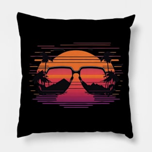 sunset sunglasses Pillow