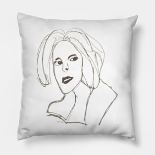 Looking lady Pillow