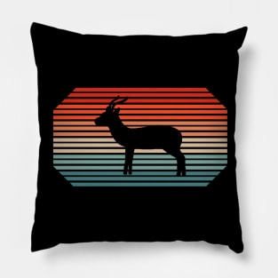 Retro Gazelle Wildlife Lover Africa Safari Print Pillow