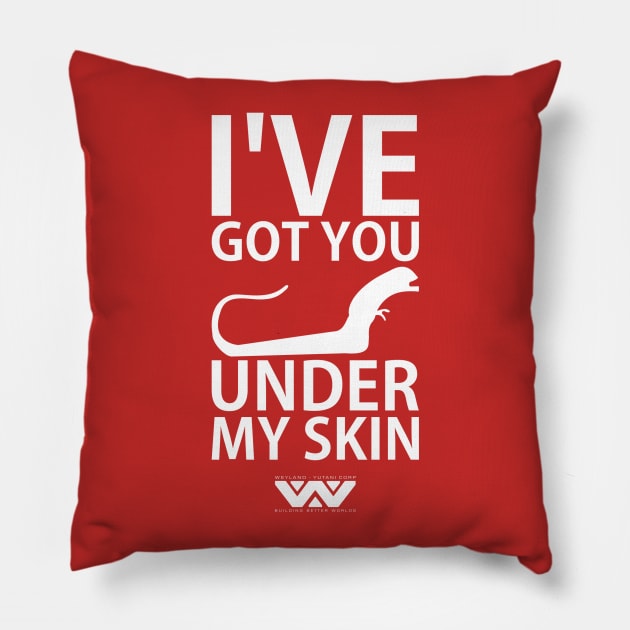 Under my skin white Pillow by LordDanix