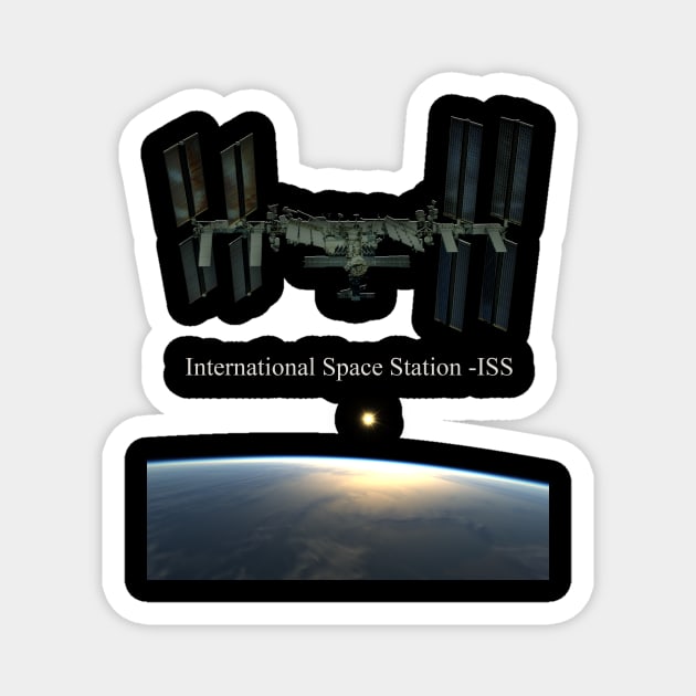 International Space Station - ISS Magnet by Caravele