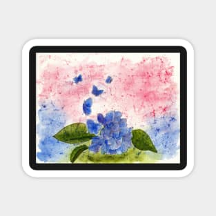 Butterfly Or Hydrangea Flower, You Decide Magnet