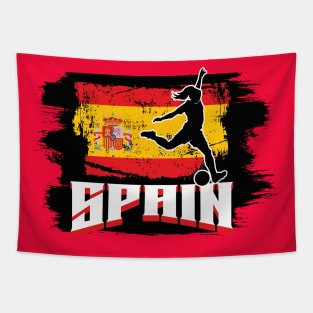 Spanish womens football Tapestry