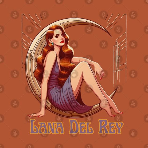 Lana Del Rey - Deco Moon by Tiger Mountain Design Co.