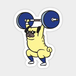The snatch weightlifting Pug Magnet