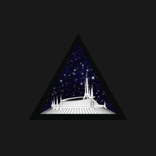 Space Mountain Geometric Border T-Shirt