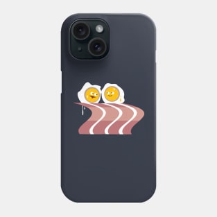 Funny fried eggs in bed Phone Case