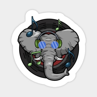 Elephant as Musician with Headphone Magnet