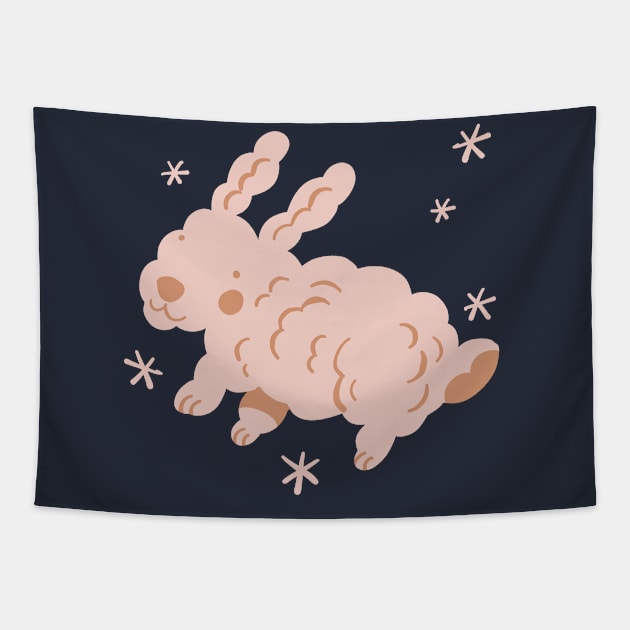 Rabbit Cloud Tapestry by Rebelform