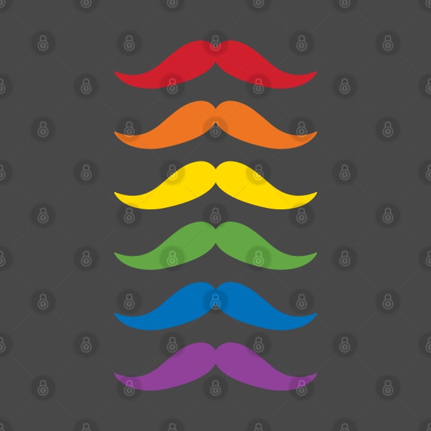 Rainbow Of Mustaches by kimmieshops