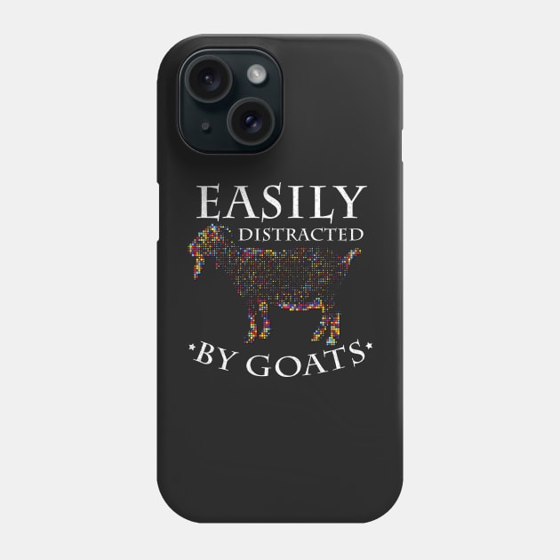 Easily Distracted By Goats Mosiac Love Phone Case by BraaiNinja
