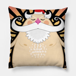 Yoga Meditating Santa Pillow