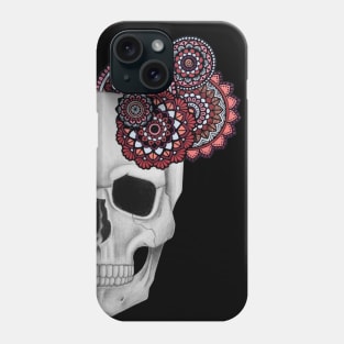 Skull and mandalas Phone Case