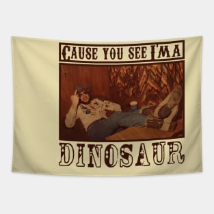 hank williams jr vintage - dinosaur Tapestry
