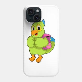 Parrot Pupil Backpack School Phone Case