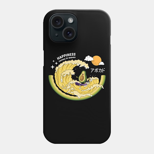 Avocado Wave Phone Case by spacedowl