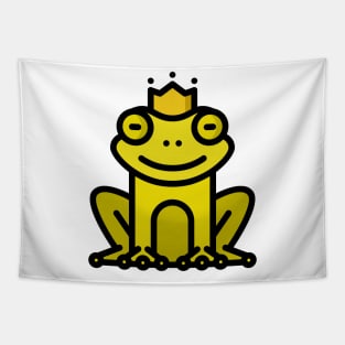 Frog Toad King Crown Yellow Tapestry