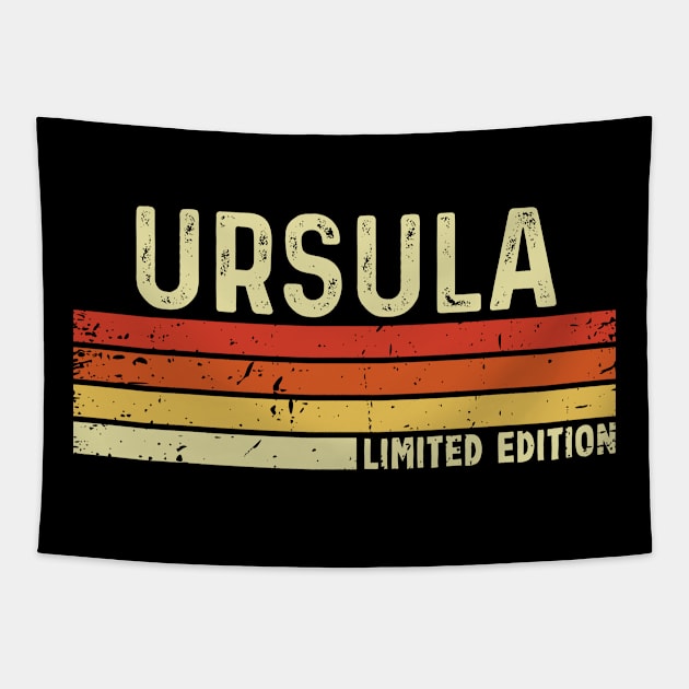 Ursula Name Vintage Retro Limited Edition Gift Tapestry by CoolDesignsDz