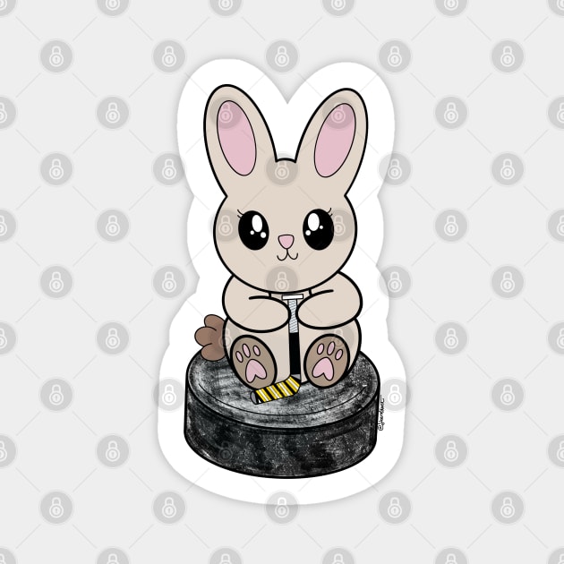 Puck Bunny (Boston) Magnet by jberoldart