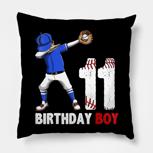 11 Year Old Birthday dabbing Baseball Pillow by Vigo