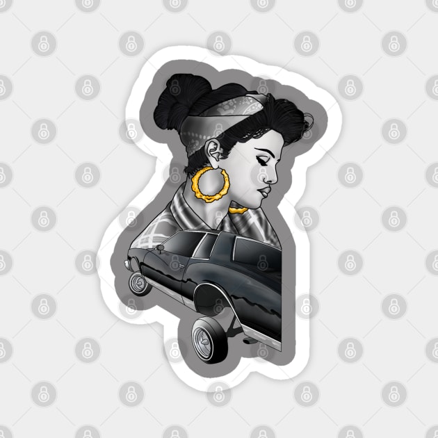 Lowrider chola Magnet by KeegansKolourStudio