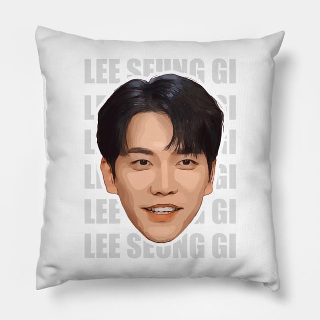 Lee Seung Gi Vector Art 2 Pillow by Playful Creatives