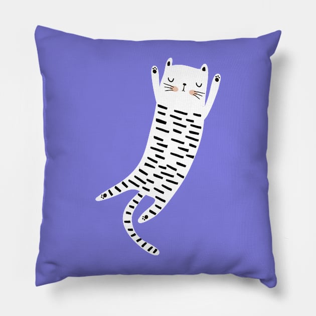 striped cat Pillow by GAGO5