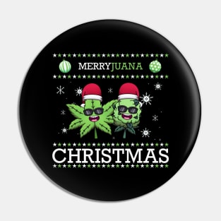 Cool Merryjuana Christmas Pin