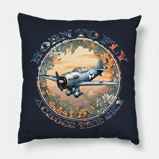 vintage aeroplane Pillow