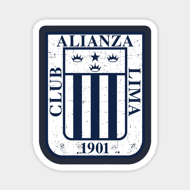 Club Alianza Lima - Peru - Vintage design Magnet by verde