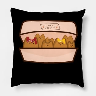 Kawaii Cat inside Box, Funny Chicken Nuggets Cats Pillow