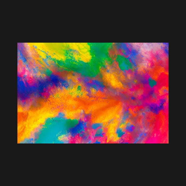 Abstract colors mixing merging cool colors environment evening sky by N1L3SH