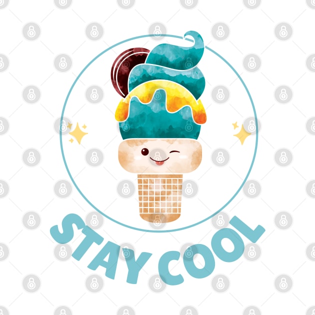 Stay cool kawaii ice cream by Rdxart