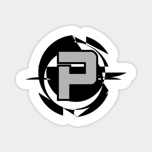 Futuristic Modern Letter P Magnet